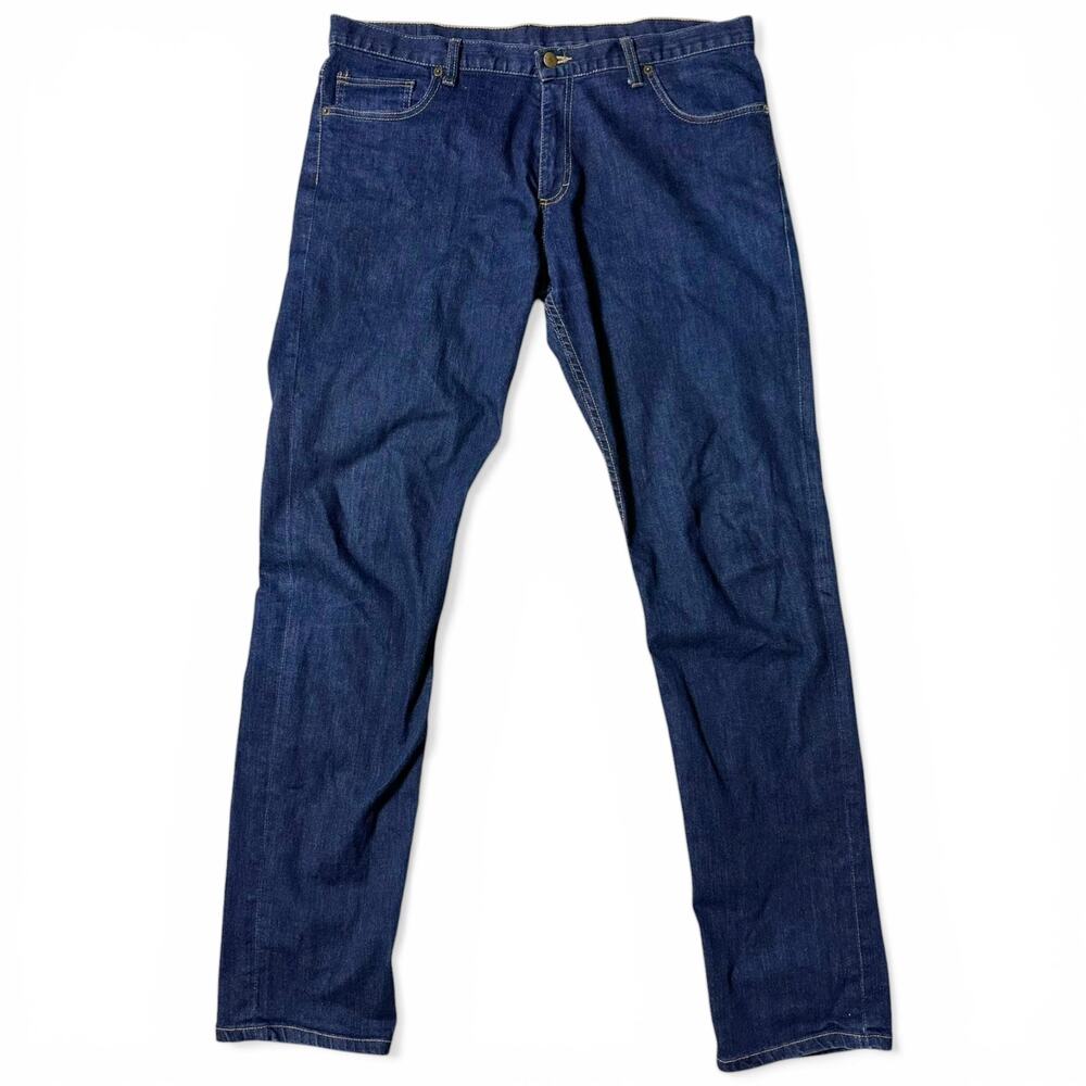 Dearborn Denim Jeans Mens Actual Size 37x34 Blue Straight Leg Made In USA